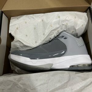 Jordan Gray and White Sneakers